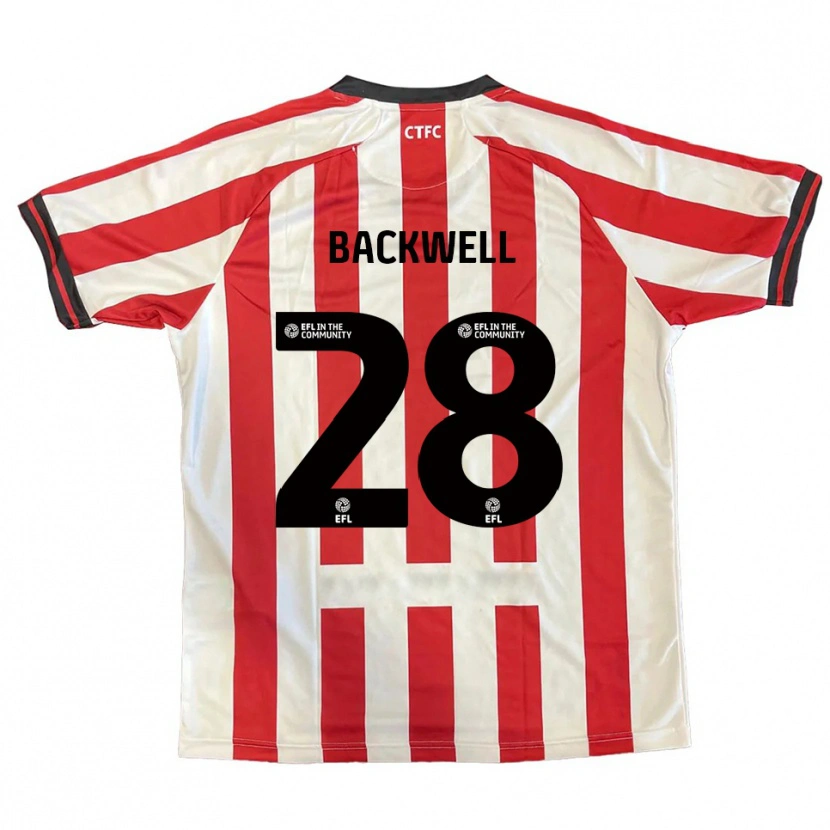 Danxen Kinderen Tommy Backwell #28 Rood Wit Zwart Thuisshirt Thuistenue 2025/26 T-Shirt