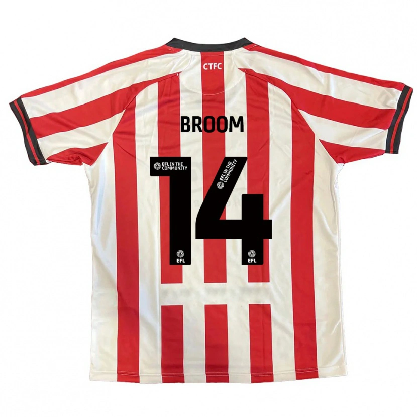 Danxen Kinderen Ryan Broom #14 Rood Wit Zwart Thuisshirt Thuistenue 2025/26 T-Shirt
