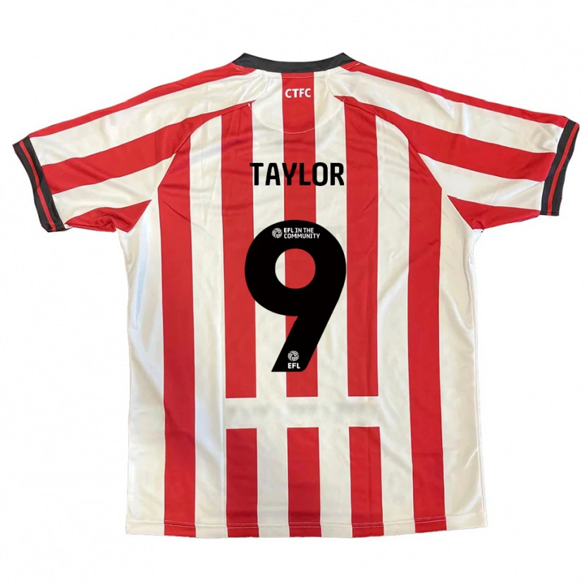 Danxen Kinderen Matty Taylor #9 Rood Wit Zwart Thuisshirt Thuistenue 2025/26 T-Shirt