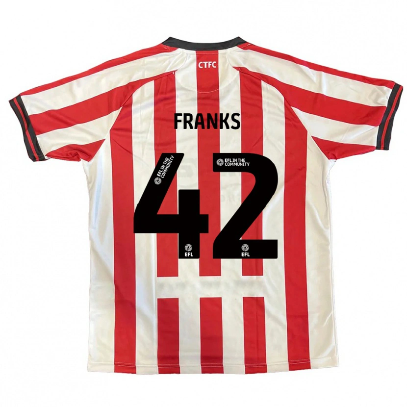 Danxen Kinderen Jude Franks #42 Rood Wit Zwart Thuisshirt Thuistenue 2025/26 T-Shirt