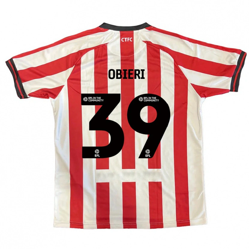 Danxen Kinderen Sopuruchukwu Obieri #39 Rood Wit Zwart Thuisshirt Thuistenue 2025/26 T-Shirt