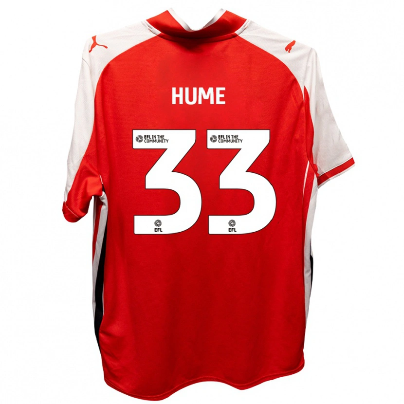 Danxen Kinderen Denver Hume #33 Rood Wit Thuisshirt Thuistenue 2025/26 T-Shirt