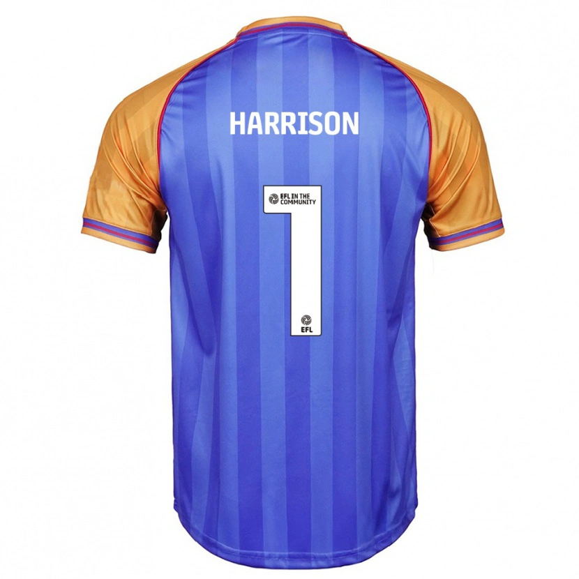 Danxen Kinderen Elyh Harrison #1 Blauw Oranje Thuisshirt Thuistenue 2025/26 T-Shirt