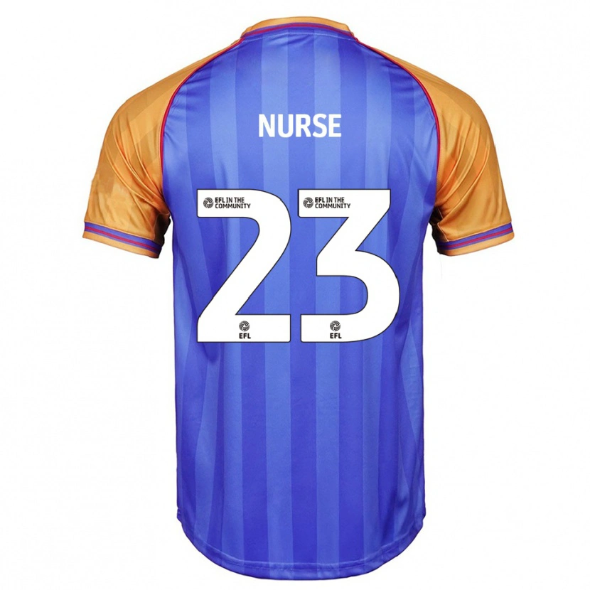 Danxen Kinderen George Nurse #23 Blauw Oranje Thuisshirt Thuistenue 2025/26 T-Shirt