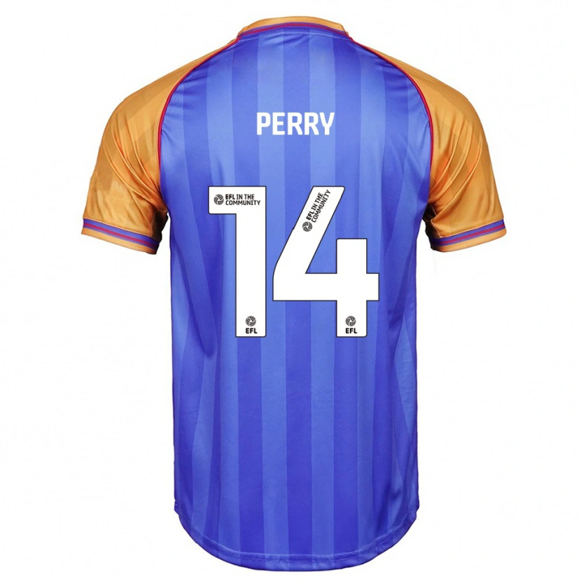 Danxen Kinderen Taylor Perry #14 Blauw Oranje Thuisshirt Thuistenue 2025/26 T-Shirt