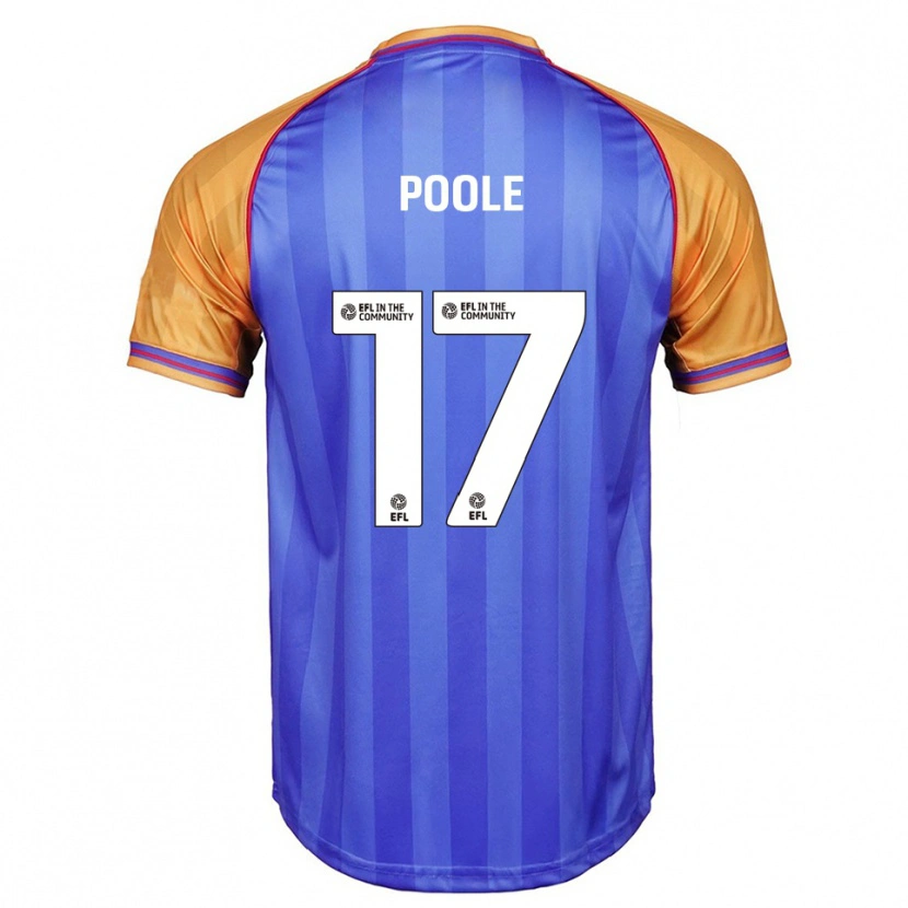 Danxen Kinderen Mia Poole #17 Blauw Oranje Thuisshirt Thuistenue 2025/26 T-Shirt