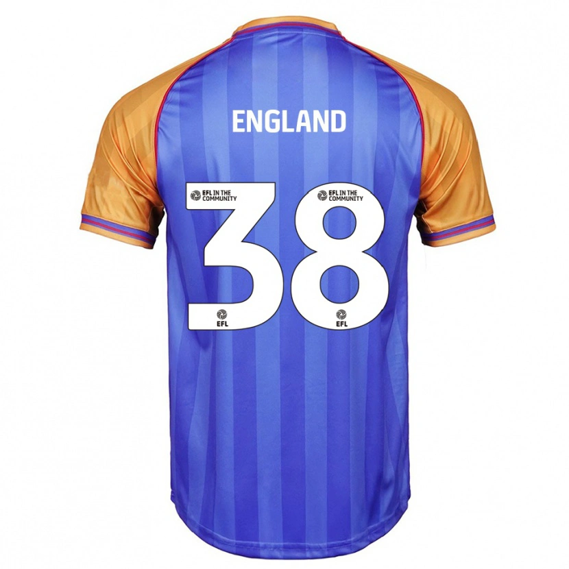 Danxen Kinderen Isaac England #38 Blauw Oranje Thuisshirt Thuistenue 2025/26 T-Shirt