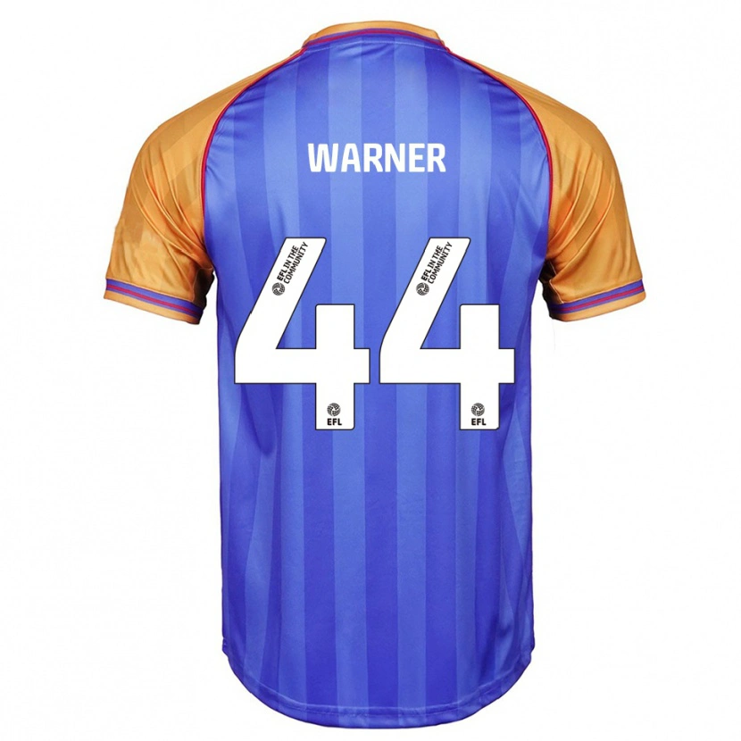 Danxen Kinderen James Warner #44 Blauw Oranje Thuisshirt Thuistenue 2025/26 T-Shirt