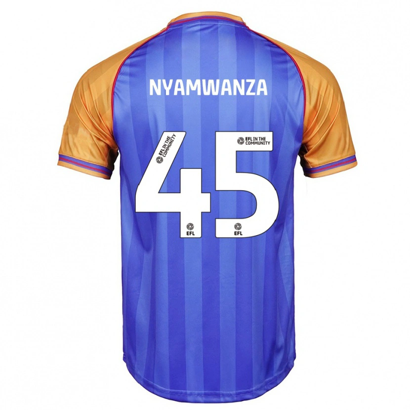 Danxen Kinderen Simba Nyamwanza #45 Blauw Oranje Thuisshirt Thuistenue 2025/26 T-Shirt