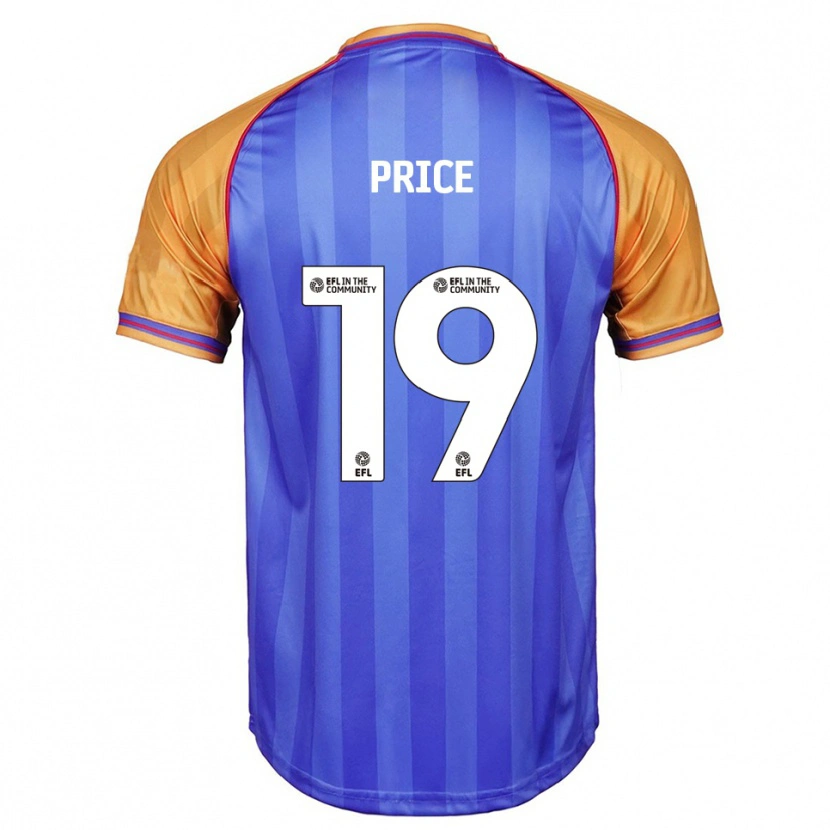 Danxen Kinderen Jack Price #19 Blauw Oranje Thuisshirt Thuistenue 2025/26 T-Shirt