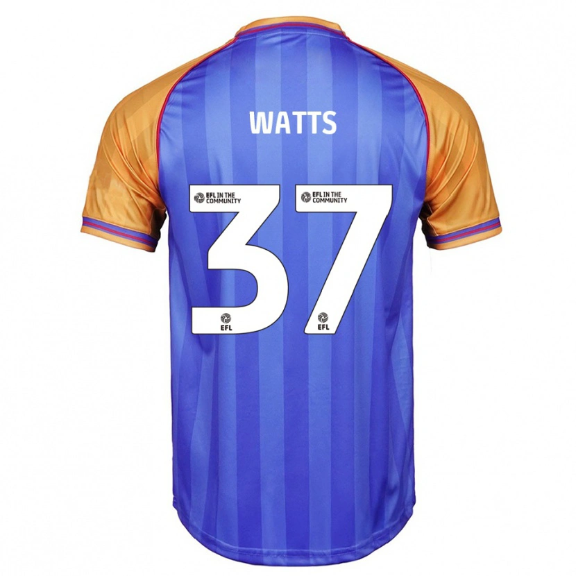 Danxen Kinderen Harvey Watts #37 Blauw Oranje Thuisshirt Thuistenue 2025/26 T-Shirt