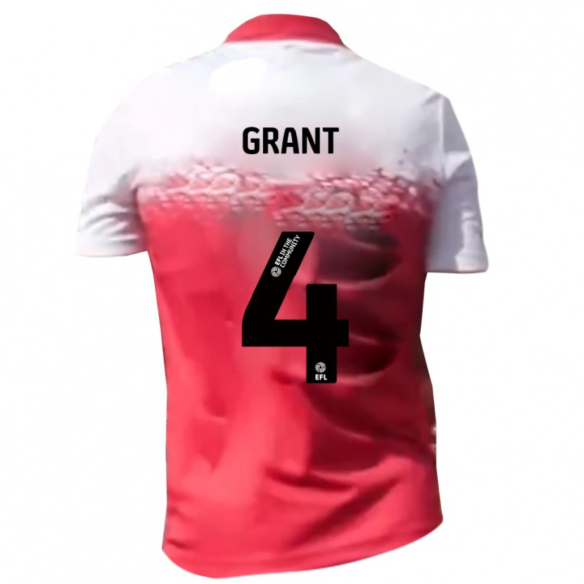 Danxen Kinderen Conor Grant #4 Rood Wit Thuisshirt Thuistenue 2025/26 T-Shirt
