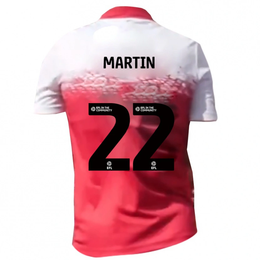 Danxen Kinderen Dan Martin #22 Rood Wit Thuisshirt Thuistenue 2025/26 T-Shirt