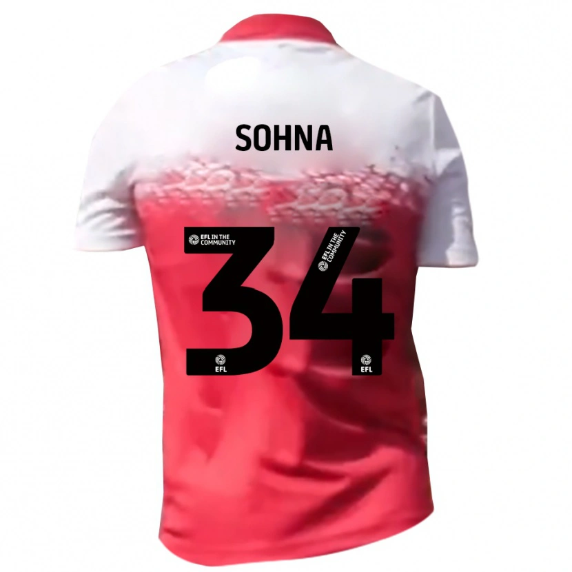 Danxen Kinderen Sheikh Sohna #34 Rood Wit Thuisshirt Thuistenue 2025/26 T-Shirt