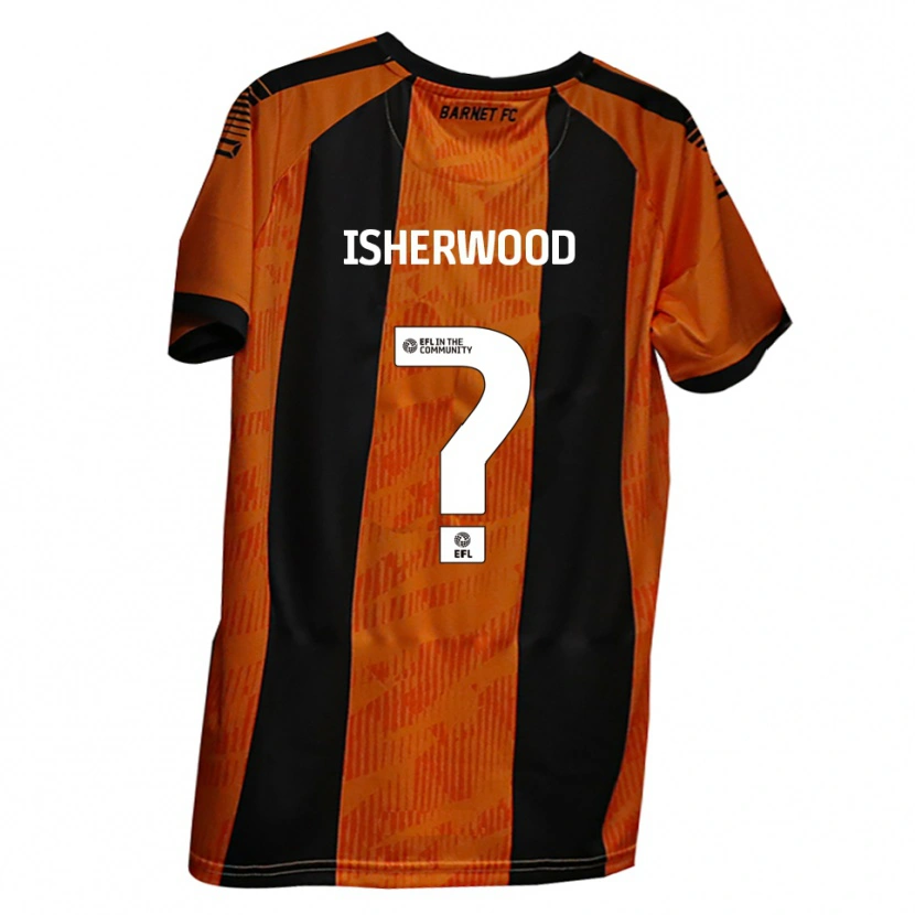 Danxen Kinderen Millie Isherwood #0 Oranje Zwart Thuisshirt Thuistenue 2025/26 T-Shirt