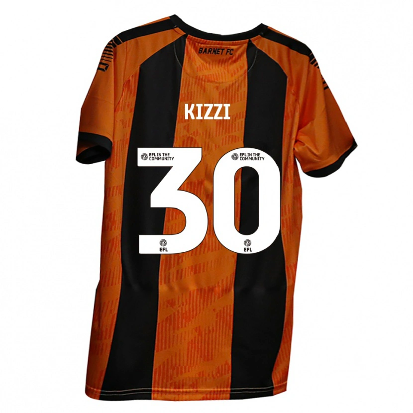 Danxen Kinderen Joe Kizzi #30 Oranje Zwart Thuisshirt Thuistenue 2025/26 T-Shirt