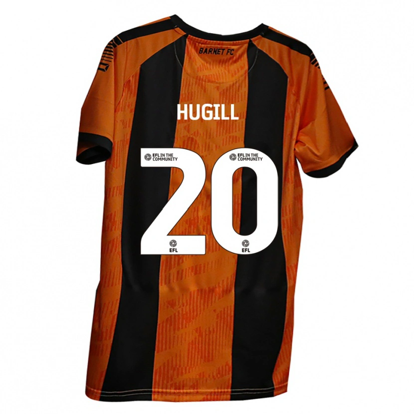 Danxen Kinderen Joe Hugill #20 Oranje Zwart Thuisshirt Thuistenue 2025/26 T-Shirt