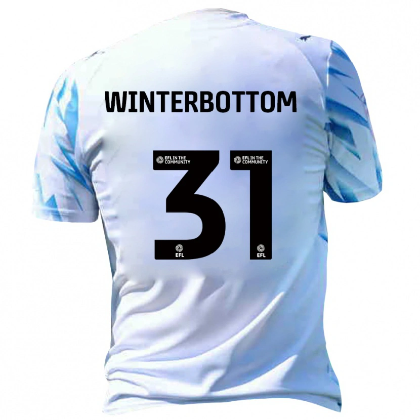Danxen Kinderen Ben Winterbottom #31 Wit Hemelsblauw Thuisshirt Thuistenue 2025/26 T-Shirt
