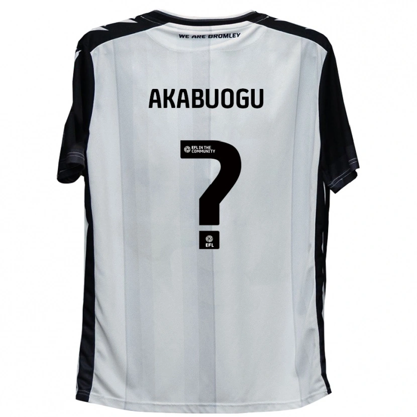 Danxen Kinderen Alessio Akabuogu #0 Wit Zwart Thuisshirt Thuistenue 2025/26 T-Shirt