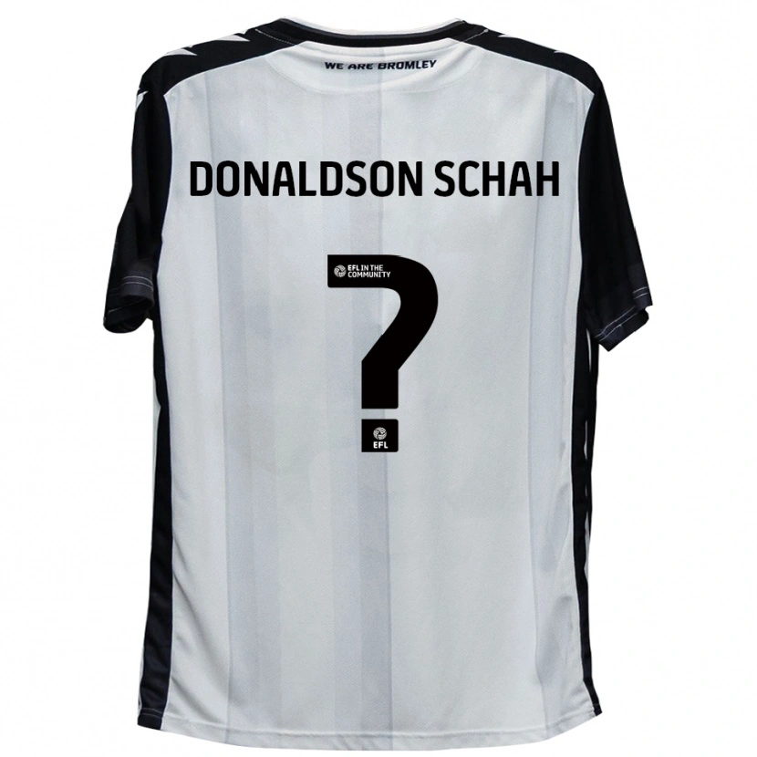 Danxen Kinderen Anwen Donaldson Schah #0 Wit Zwart Thuisshirt Thuistenue 2025/26 T-Shirt