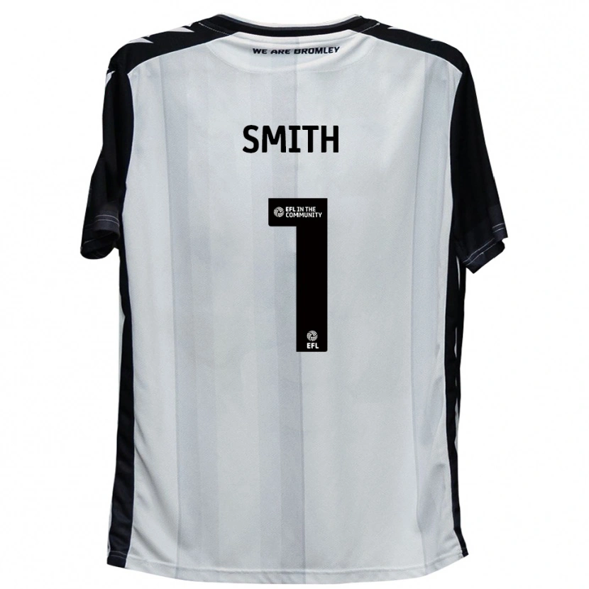 Danxen Kinderen Grant Smith #1 Wit Zwart Thuisshirt Thuistenue 2025/26 T-Shirt