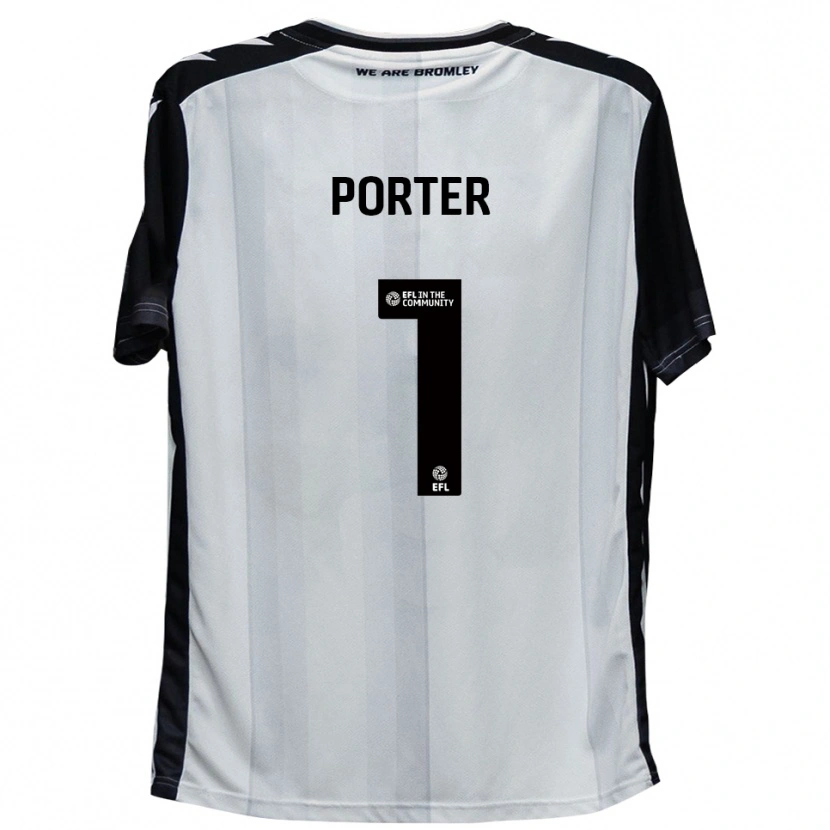 Danxen Kinderen George Porter #1 Wit Zwart Thuisshirt Thuistenue 2025/26 T-Shirt