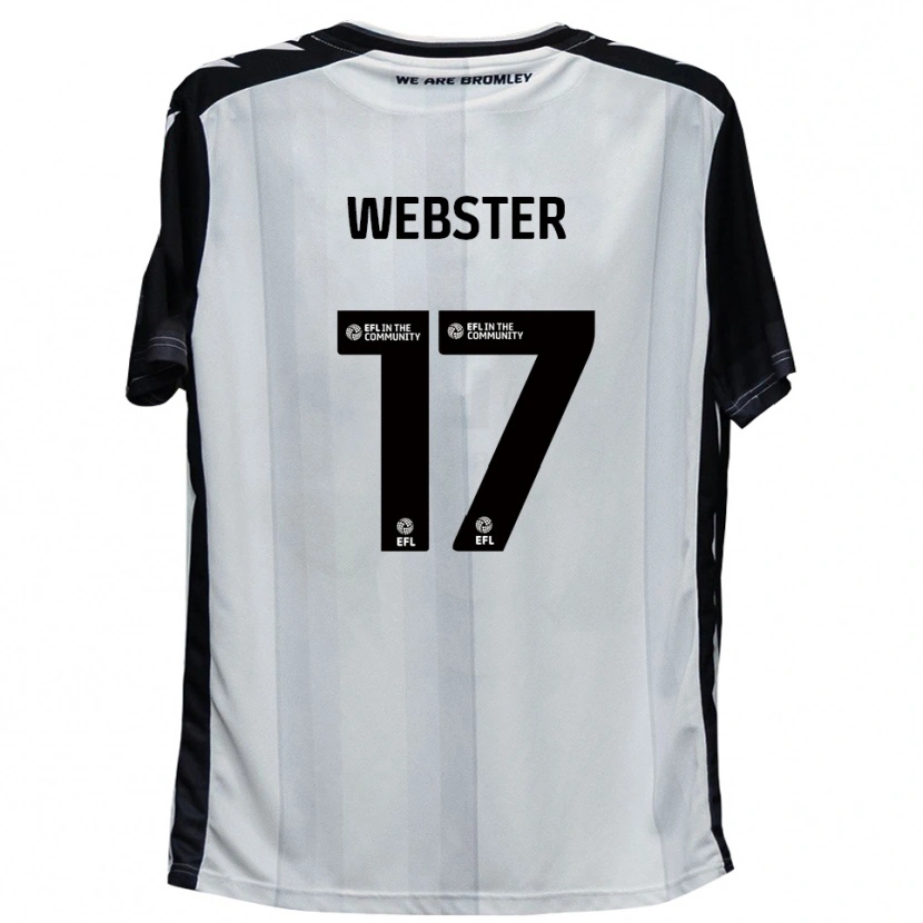 Danxen Kinderen Byron Webster #17 Wit Zwart Thuisshirt Thuistenue 2025/26 T-Shirt