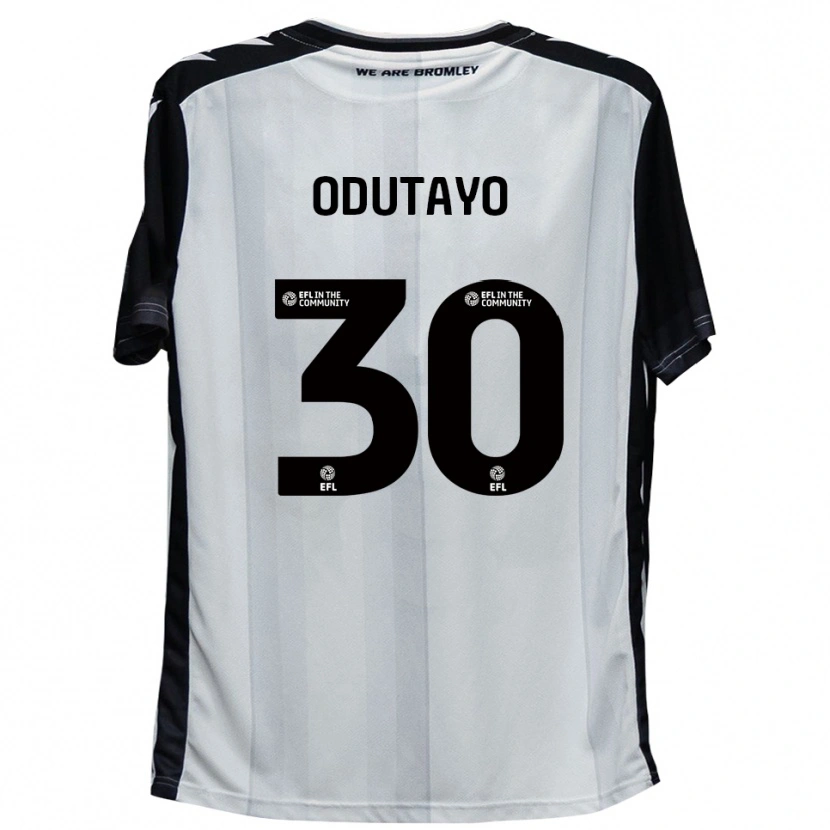 Danxen Kinderen Idris Odutayo #30 Wit Zwart Thuisshirt Thuistenue 2025/26 T-Shirt