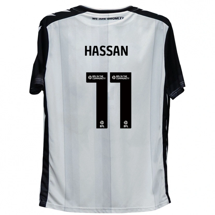 Danxen Kinderen Danai Hassan #11 Wit Zwart Thuisshirt Thuistenue 2025/26 T-Shirt