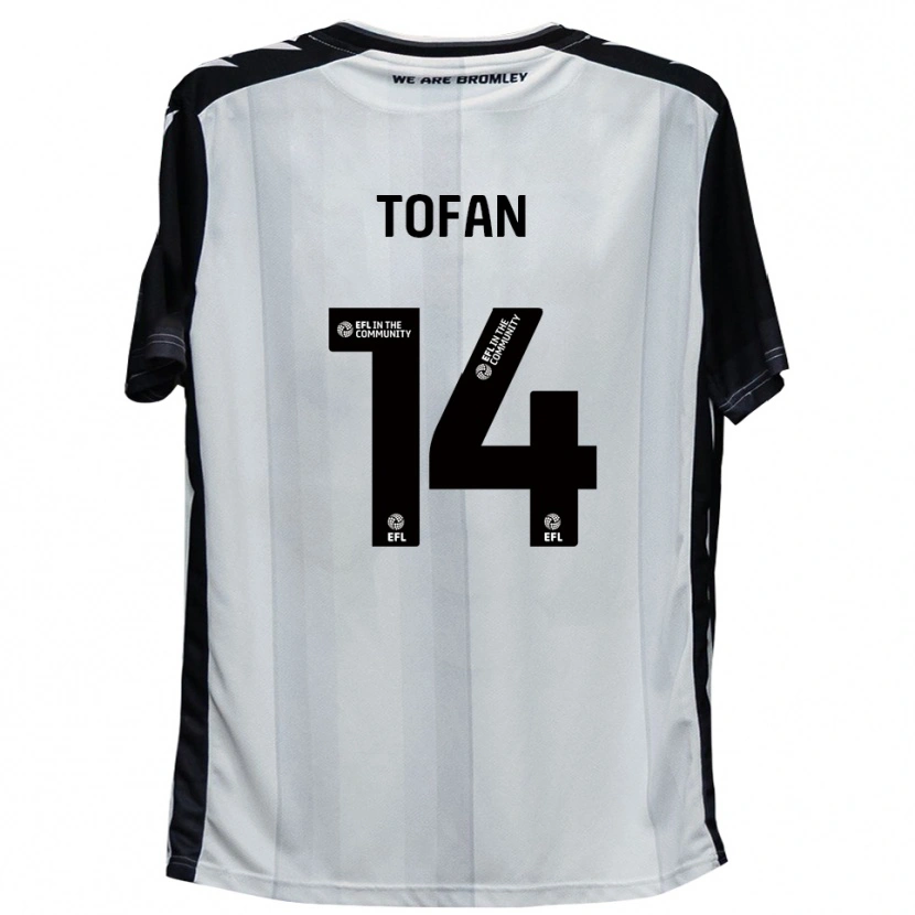 Danxen Kinderen Rob Tofan #14 Wit Zwart Thuisshirt Thuistenue 2025/26 T-Shirt