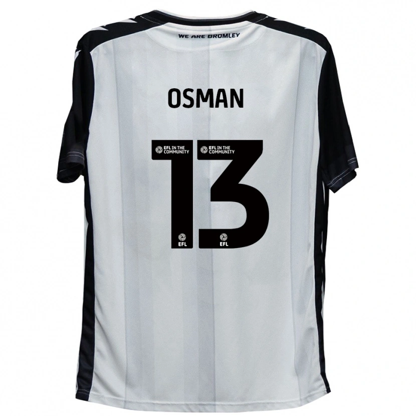 Danxen Kinderen Cemal Osman #13 Wit Zwart Thuisshirt Thuistenue 2025/26 T-Shirt