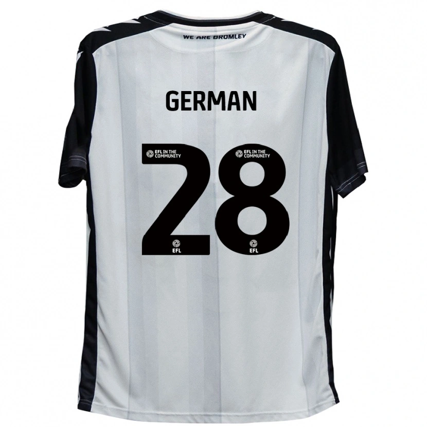 Danxen Kinderen Sam German #28 Wit Zwart Thuisshirt Thuistenue 2025/26 T-Shirt