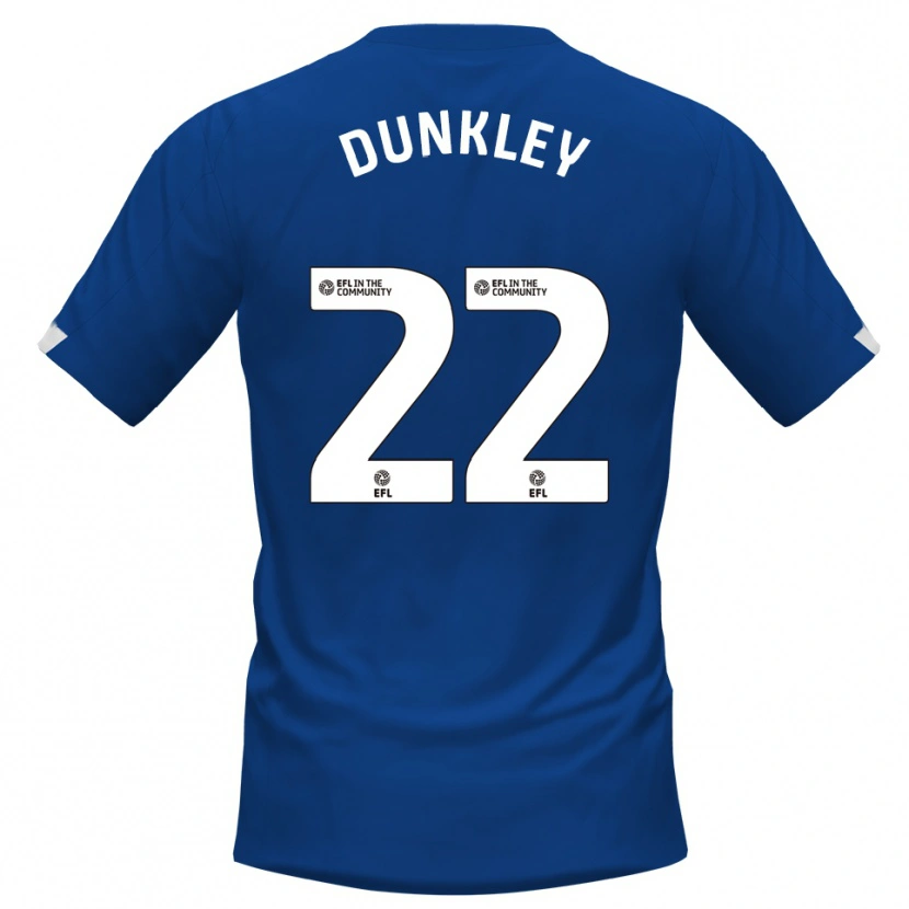 Danxen Kinderen Chey Dunkley #22 Blauw Wit Thuisshirt Thuistenue 2025/26 T-Shirt