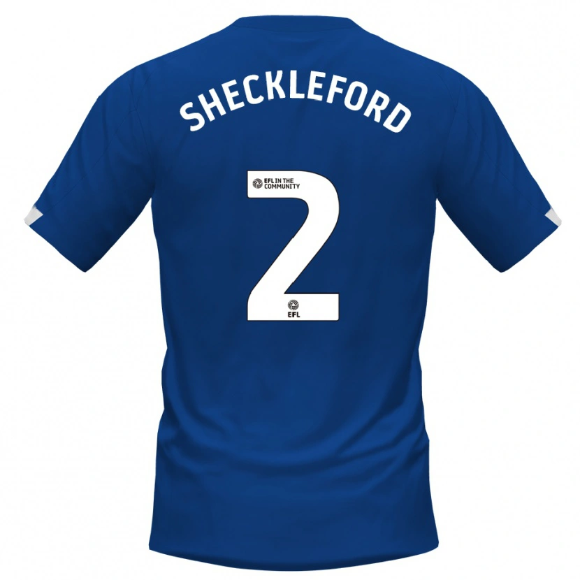 Danxen Kinderen Ryheem Sheckleford #2 Blauw Wit Thuisshirt Thuistenue 2025/26 T-Shirt