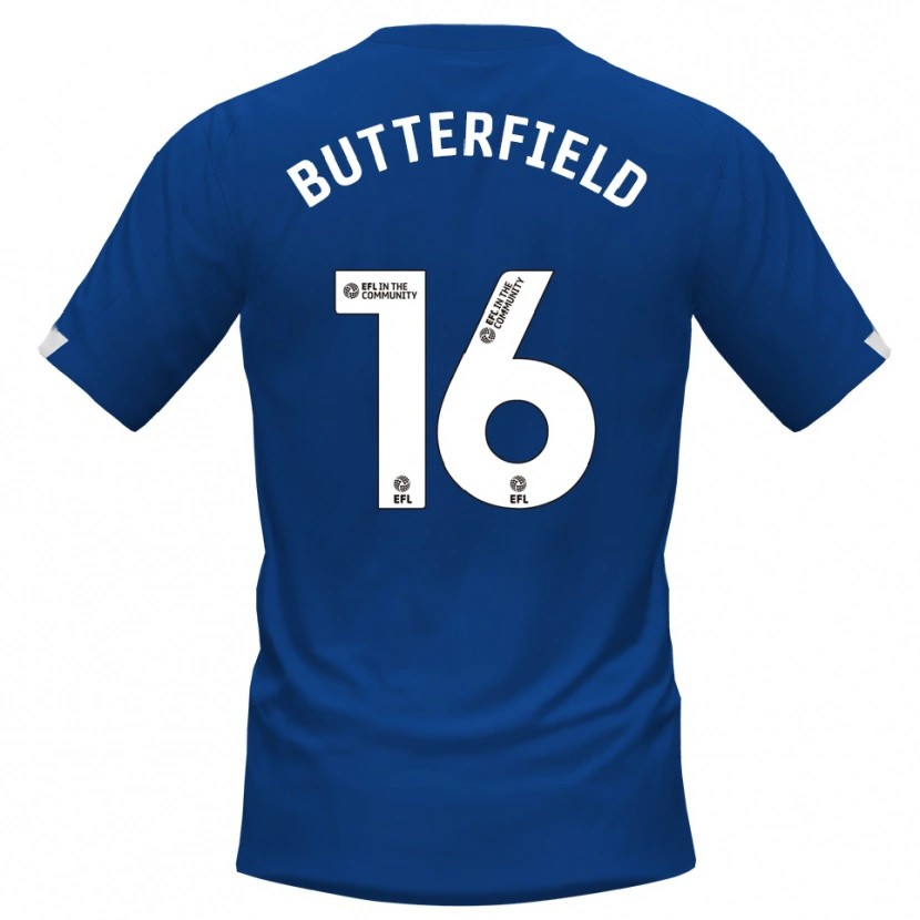 Danxen Kinderen Luke Butterfield #16 Blauw Wit Thuisshirt Thuistenue 2025/26 T-Shirt