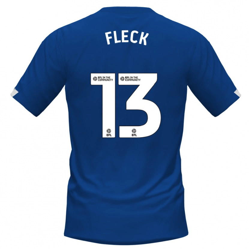 Danxen Kinderen John Fleck #13 Blauw Wit Thuisshirt Thuistenue 2025/26 T-Shirt