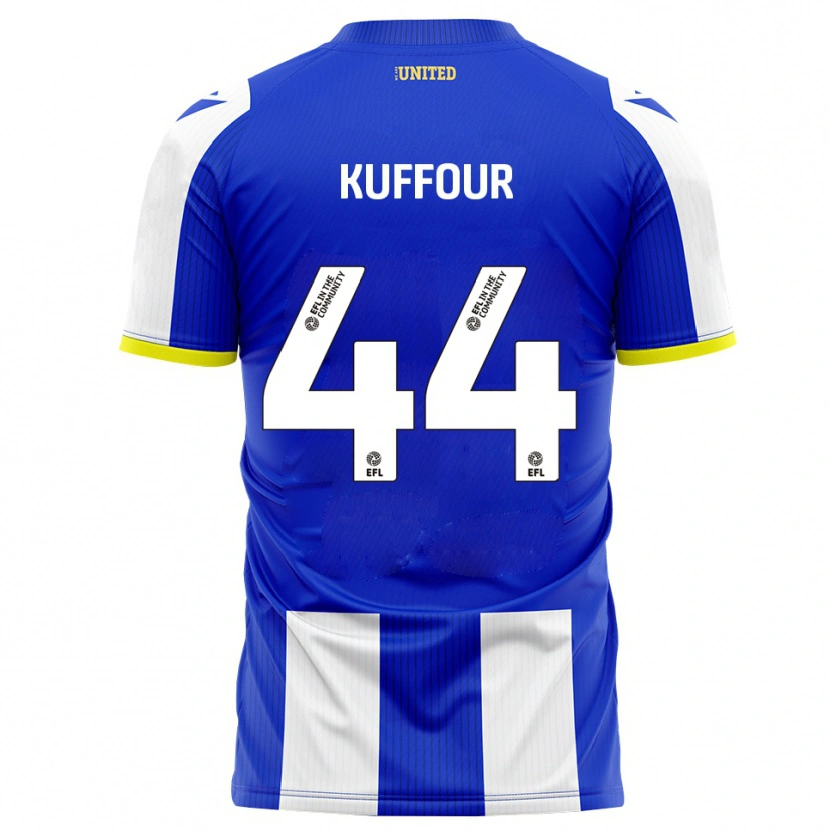 Danxen Kinderen Samuel Kuffour Jr. #44 Blauw Wit Thuisshirt Thuistenue 2025/26 T-Shirt