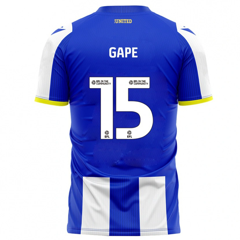 Danxen Kinderen Dominic Gape #15 Blauw Wit Thuisshirt Thuistenue 2025/26 T-Shirt