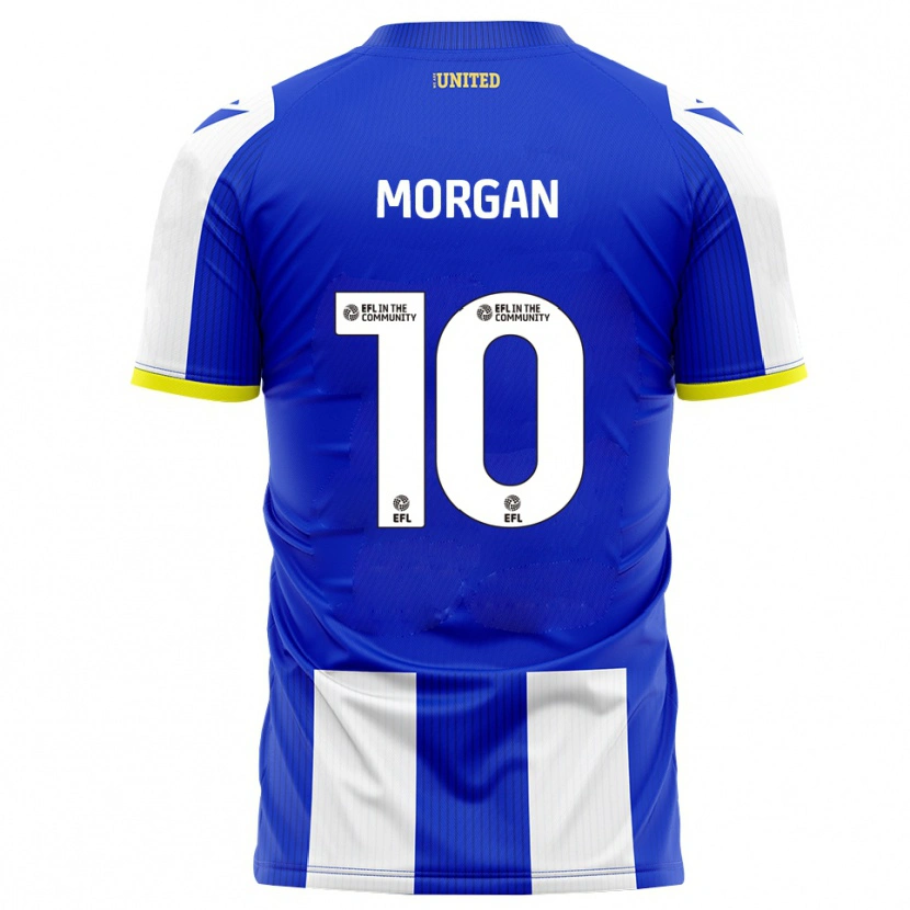 Danxen Kinderen Lindsey Morgan #10 Blauw Wit Thuisshirt Thuistenue 2025/26 T-Shirt