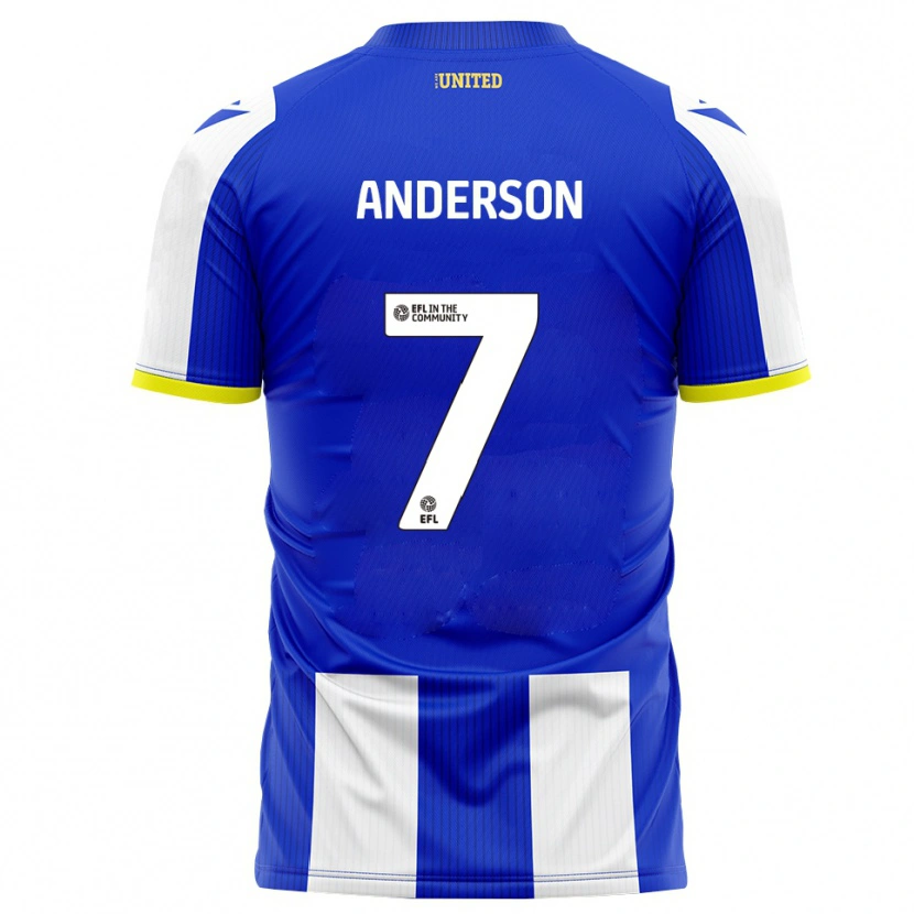 Danxen Kinderen Harry Anderson #7 Blauw Wit Thuisshirt Thuistenue 2025/26 T-Shirt