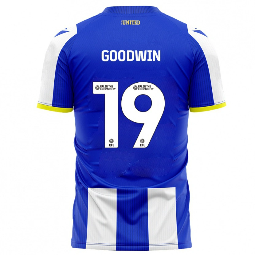 Danxen Kinderen Will Goodwin #19 Blauw Wit Thuisshirt Thuistenue 2025/26 T-Shirt