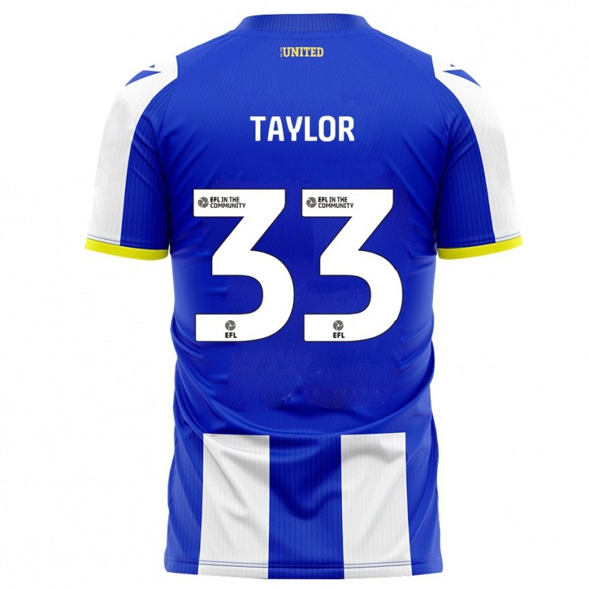 Danxen Kinderen Lyle Taylor #33 Blauw Wit Thuisshirt Thuistenue 2025/26 T-Shirt