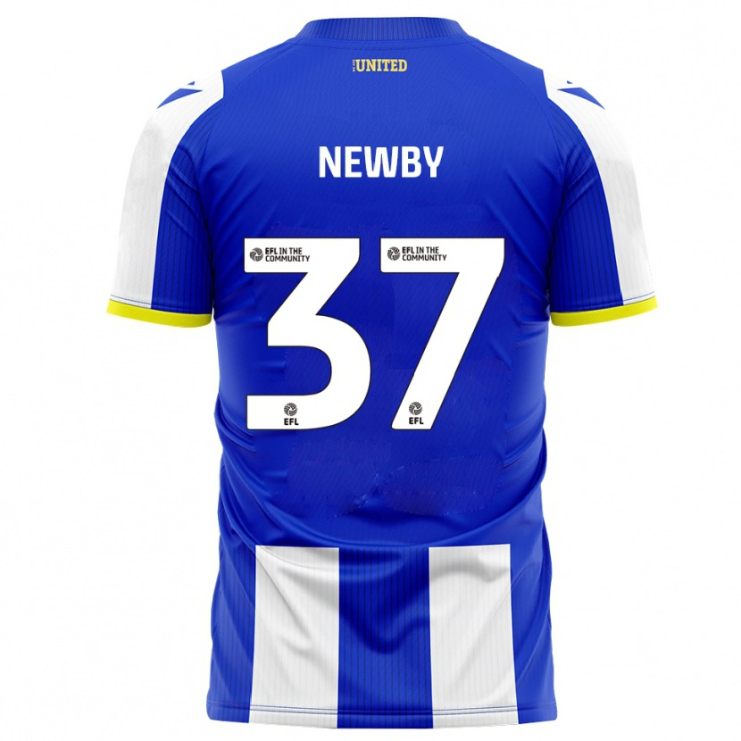 Danxen Kinderen Alfie Newby #37 Blauw Wit Thuisshirt Thuistenue 2025/26 T-Shirt