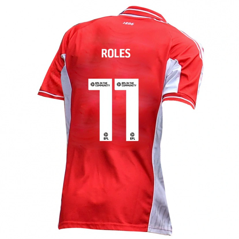 Danxen Kinderen Jack Roles #11 Rood Wit Thuisshirt Thuistenue 2025/26 T-Shirt
