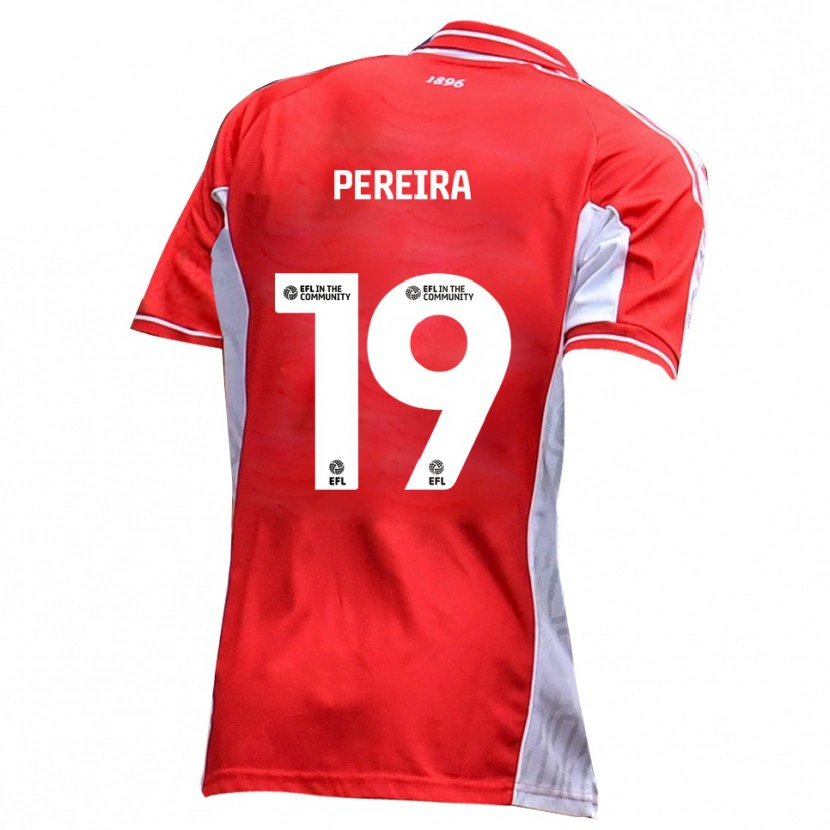 Danxen Kinderen Dion Pereira #19 Rood Wit Thuisshirt Thuistenue 2025/26 T-Shirt