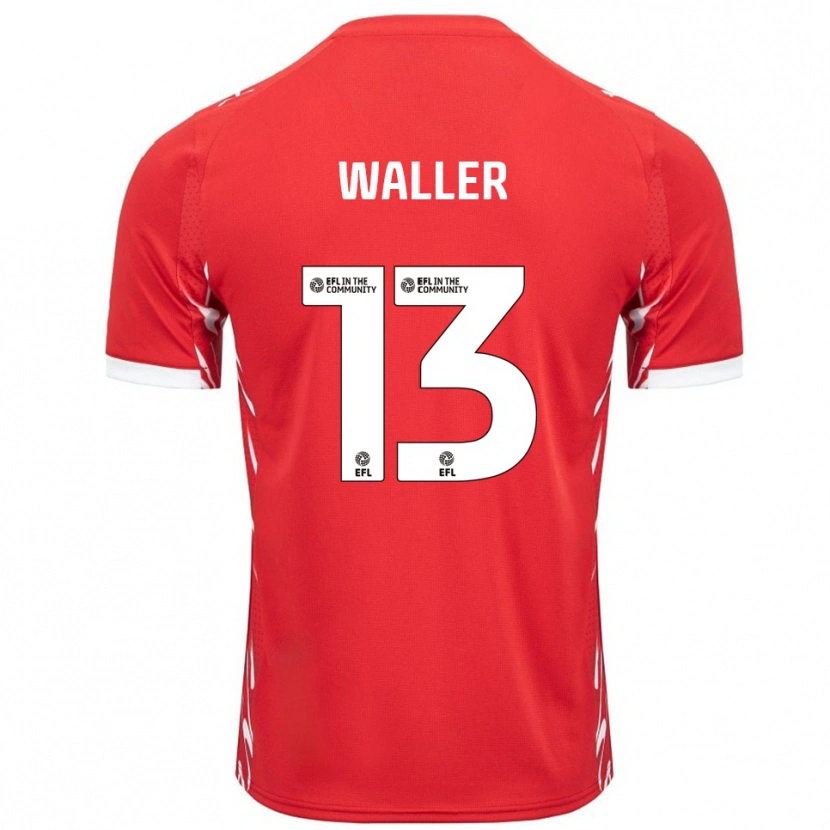 Danxen Kinderen Sam Waller #13 Rood Wit Thuisshirt Thuistenue 2025/26 T-Shirt