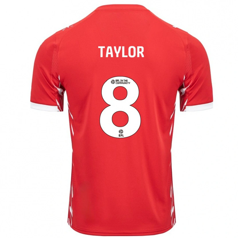 Danxen Kinderen Owen Taylor #8 Rood Wit Thuisshirt Thuistenue 2025/26 T-Shirt