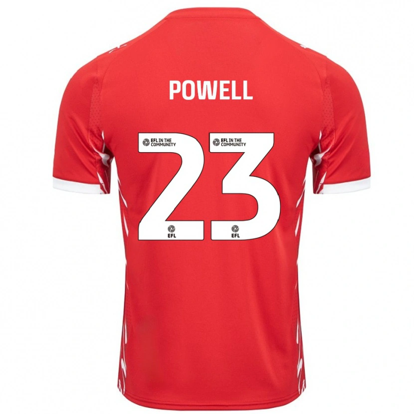 Danxen Kinderen Jack Powell #23 Rood Wit Thuisshirt Thuistenue 2025/26 T-Shirt