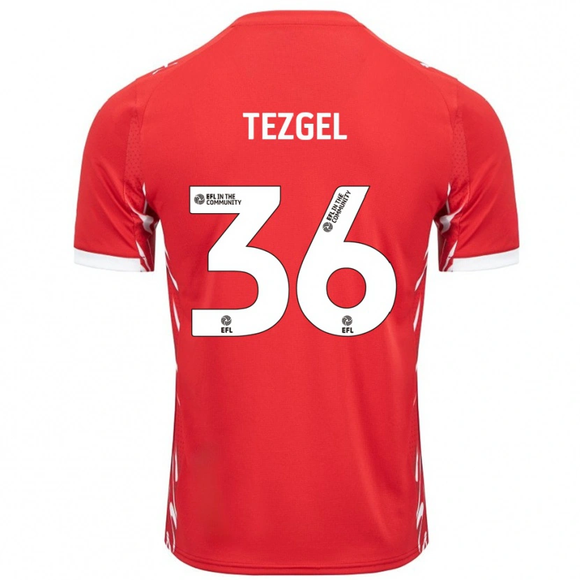 Danxen Kinderen Emre Tezgel #36 Rood Wit Thuisshirt Thuistenue 2025/26 T-Shirt