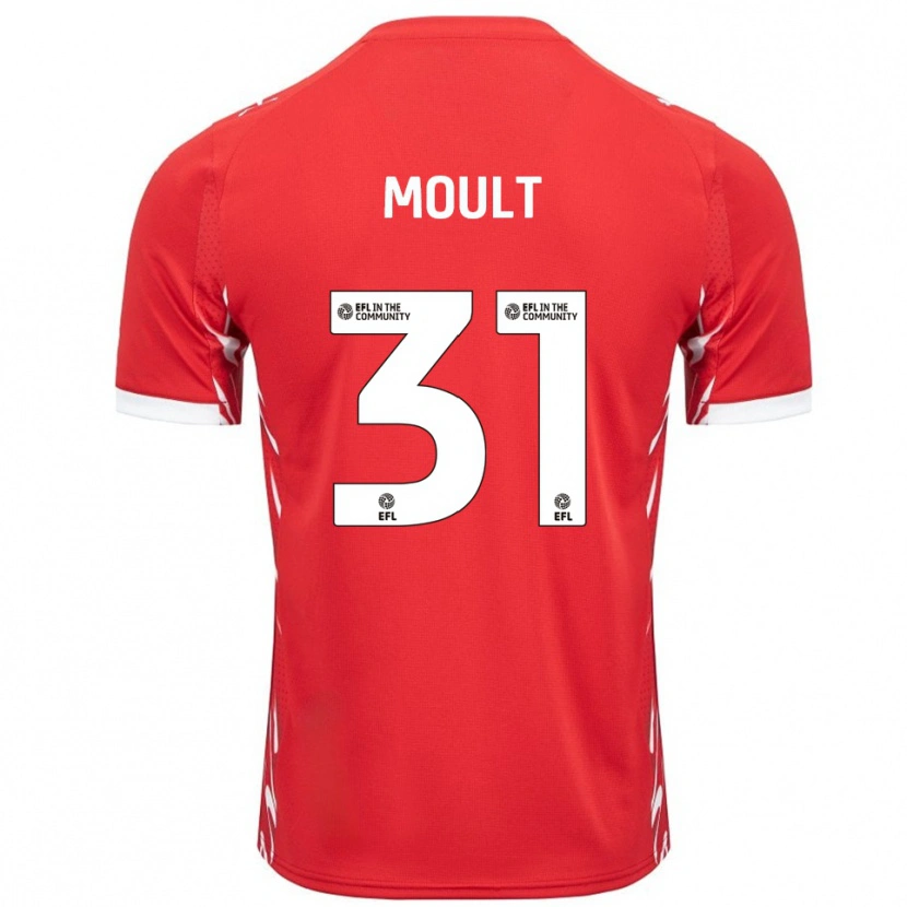 Danxen Kinderen Louis Moult #31 Rood Wit Thuisshirt Thuistenue 2025/26 T-Shirt
